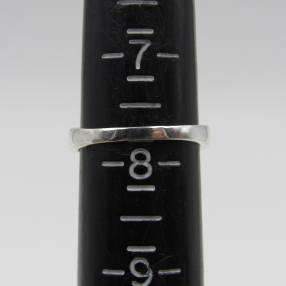 Size 7.75 Sterling Colorful Shell Inlay Band Ring - Picture 6 of 8